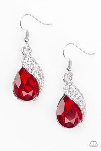 Easy Elegance - Red Fishhook Earrings - Susan's Jewelry Shop