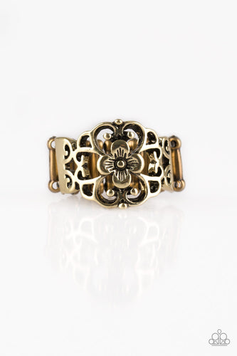 Fanciful Flower Gardens - Brass Ring - Susan's Jewelry Shop