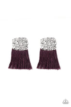 Load image into Gallery viewer, Plume Bloom Purple Earrings