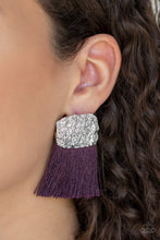 Load image into Gallery viewer, Plume Bloom Purple Earrings