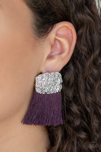 Plume Bloom Purple Earrings