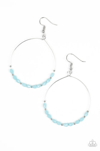 Prize Winning Sparkle - Blue Silver Fishhook Earrings - Susan's Jewelry Shop