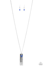 Load image into Gallery viewer, Because Of The Brave Blue Necklace