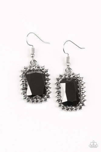 Downtown Dapper - Black Fishhook Earrings - Susan's Jewelry Shop