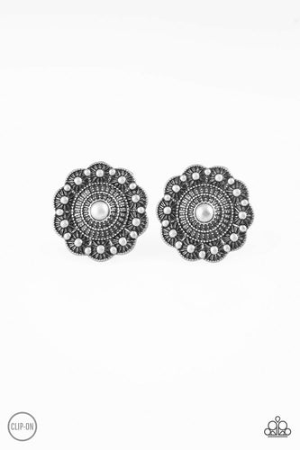 Foxy Flower Gardens - Silver Clip-on Earrings - Susan's Jewelry Shop