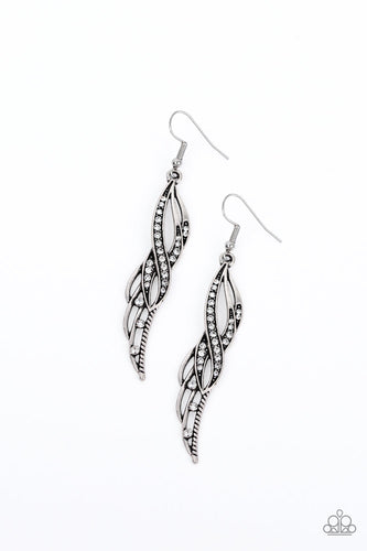 Let Down Your Wings White Earrings