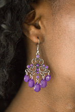 Load image into Gallery viewer, Dip It GLOW Purple Earrings