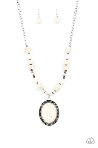 Home Sweet HOMESTEAD White Necklace