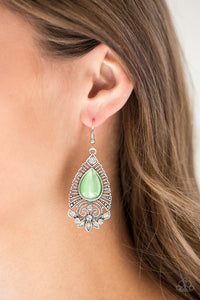 Majestically Malibu - Green Earrings