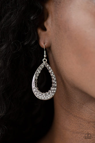 Royal Treatment - White Fishhook Earrings - Susan's Jewelry Shop