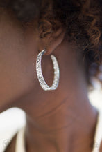 Load image into Gallery viewer, GLITZY By Association Silver Hoop Earrings - Susan&#39;s Jewelry Shop