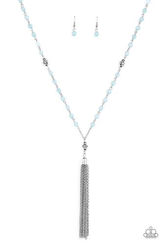 Tassel Takeover - Blue Beaded Necklace - Susan's Jewelry Shop