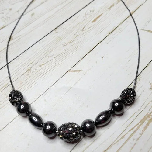 Space Glam Black Necklace